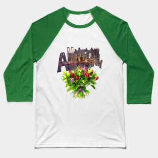 Dutch Amsterdam Souvenir Baseball T-Shirt